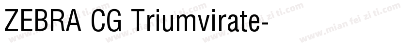 ZEBRA CG Triumvirate字体转换